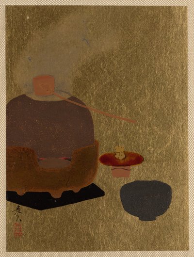 Aparelho de cerimônia de chá. de Shibata Zeshin
