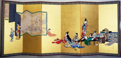 Os Quatro Passatempos Elegantes - Música, o Jogo da Go de Shibata Zeshin
