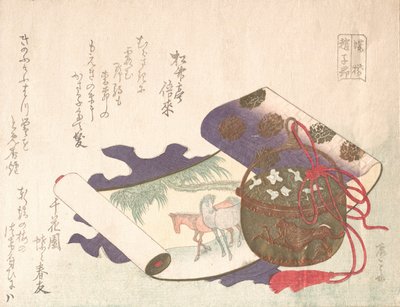 Pergaminho Pintura de Cavalo, século XIX., século XIX. de Shinsai