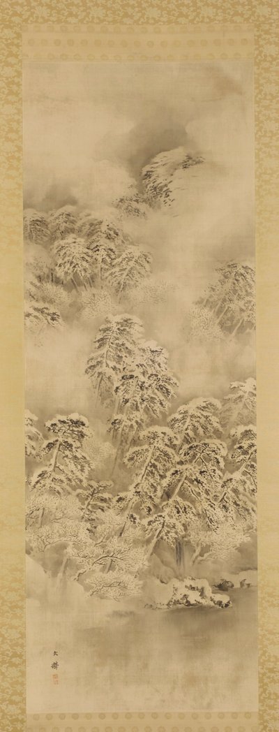 Paisagem de inverno, período Edo ou era Meiji, ca. 1865-1870. de Shiokawa Bunrin