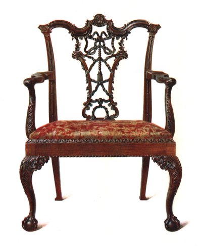 Cadeira de mogno com encosto em fita, 1906 de Shirley Charles Llewellyn Slocombe