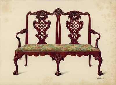 Canapé, propriedade de Miss Mills (cromolitho) de Shirley Charles Llewellyn Slocombe