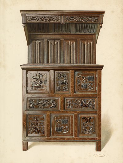 Buffet de Sir John Wynne, na posse do Conde de Carrington (cromolitho) de Shirley Charles Llewellyn Slocombe