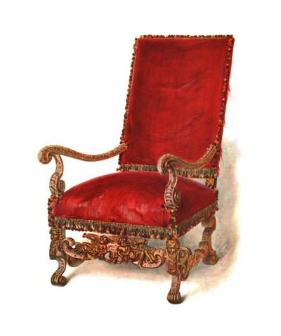 Cadeira estofada, 1905 de Shirley Charles Llewellyn Slocombe