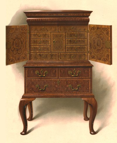 Armário de nogueira, 1906 de Shirley Charles Llewellyn Slocombe