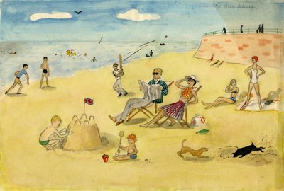 Cena da praia, c1946. de Shirley Markham