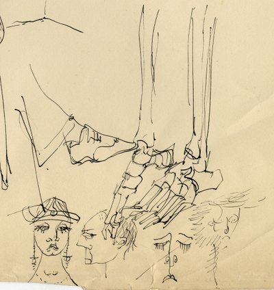 Rostos e ossos do pé, 1953. de Shirley Markham