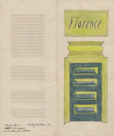 Folheto de Florença, 1952. de Shirley Markham