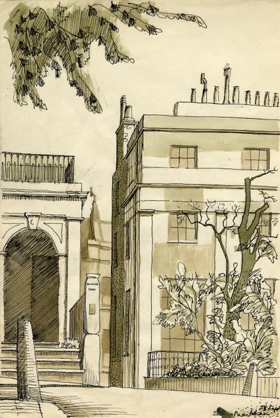 Casas georgianas, Londres, c1950. de Shirley Markham