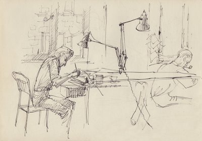 Estúdio de design gráfico, c1950. de Shirley Markham