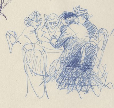 Grupo de mulheres em uma mesa, c1950. de Shirley Markham