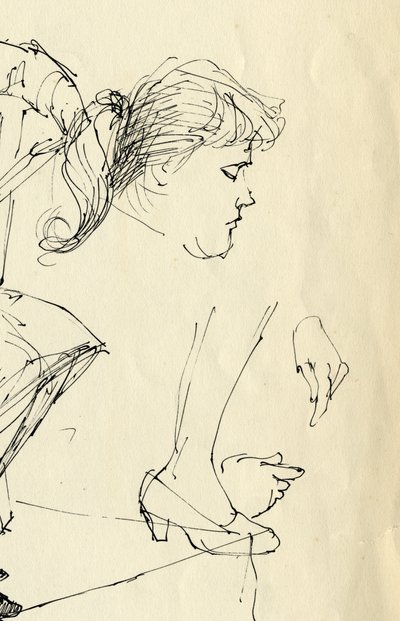 Detalhe da cabeça, mãos e pés, 1953. de Shirley Markham