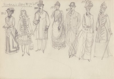 Traje histórico, c1950. de Shirley Markham
