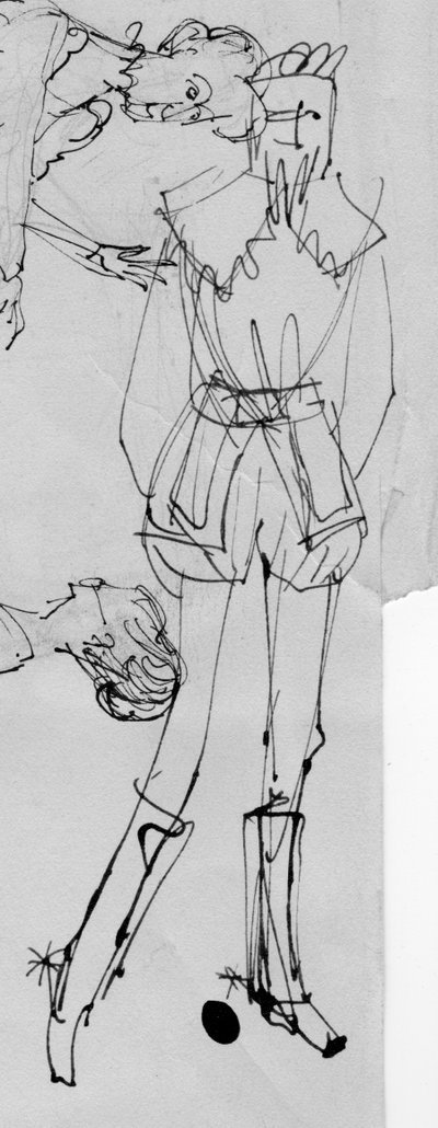 Homem em traje de época, c1950. de Shirley Markham