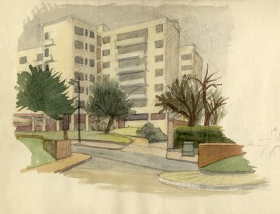 Edifícios modernos, Londres, c1950. de Shirley Markham