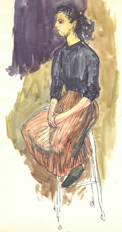 Mulher sentada, c1950. de Shirley Markham