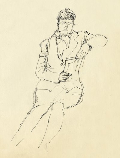 Mulher sentada lendo, 1953. de Shirley Markham