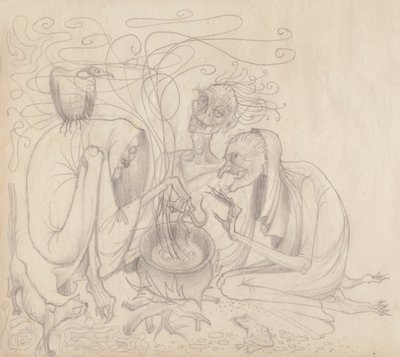 Três bruxas, c1950. de Shirley Markham
