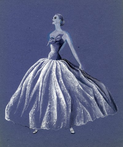 Mulher de vestido tomara que caia, c1952. de Shirley Markham