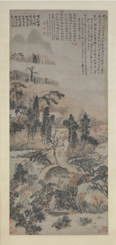 Bêbado em Autumn Woods, ca. 1702. de Shitao