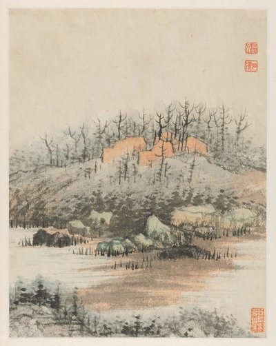 Reminiscências do Rio Qinhuai de Shitao