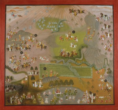 Maharana Jagat Singh Hawks for Cranes, datado de 1744. de Shiva and Dayal