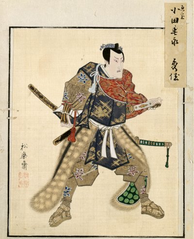 Folha do Álbum de Retratos de Atores, c. 1790-1810. de Shorakusai
