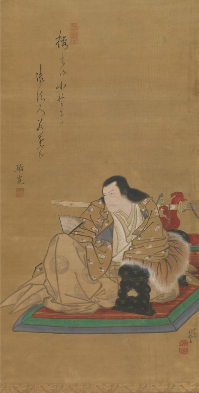 Retrato do ator Arashi Rikan I, ca. 1812 de Shunkosai Hokushu