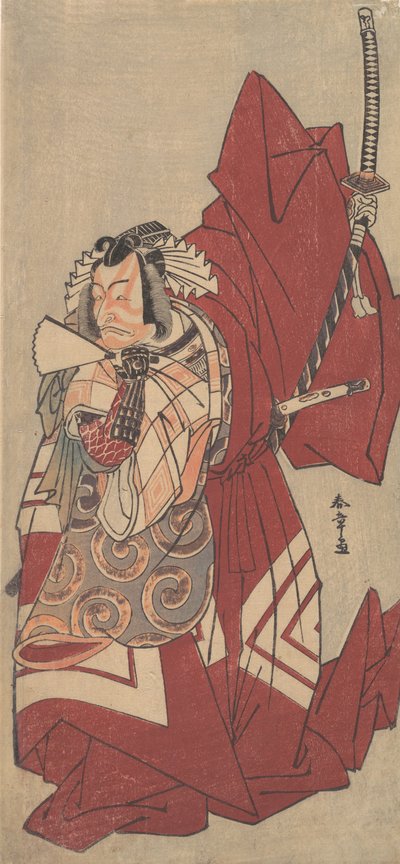 Kabuki a c e r Ichikawa Dan Juro V membro Ah S e p ração lutam por um tempo! Estrada. .. .. , 11º Portão de 1776. de Shunsho
