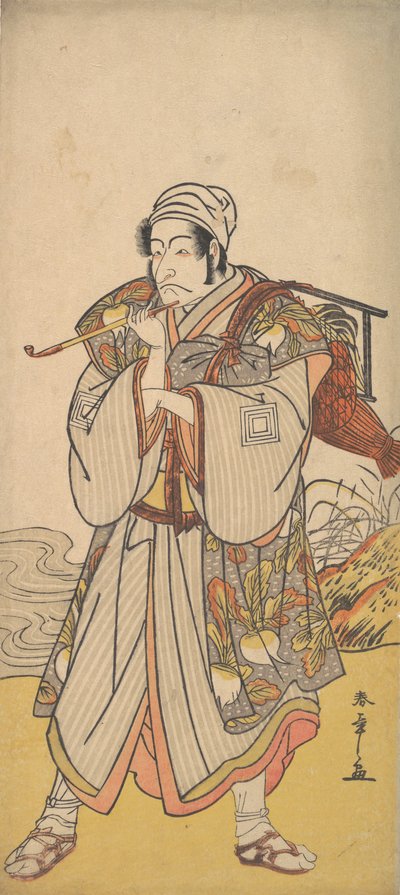 O ator Danjuro III como mascate itinerante, 1726-1792. de Shunsho