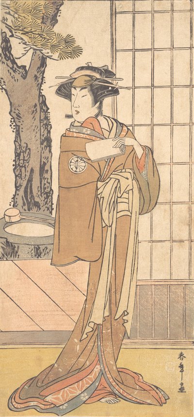 O ator Segawa Kikunojo Terceiro como Oiran, ca. 1780. de Shunsho