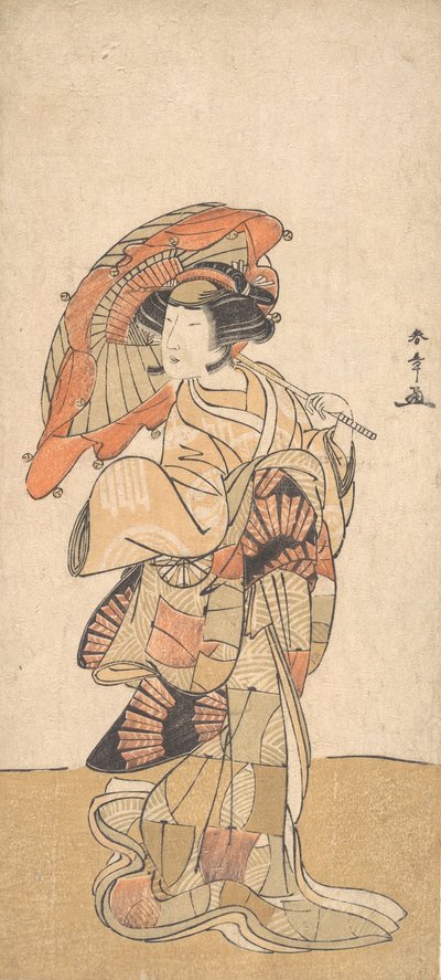 O primeiro Nakamura Tomijuro como mulher dançarina, datado de outubro ou novembro de 1778. de Shunsho