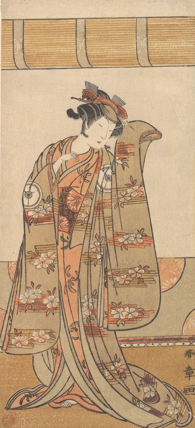 O Quarto Iwai Hanshiro como Mulher, 1773 ou 1774. de Shunsho