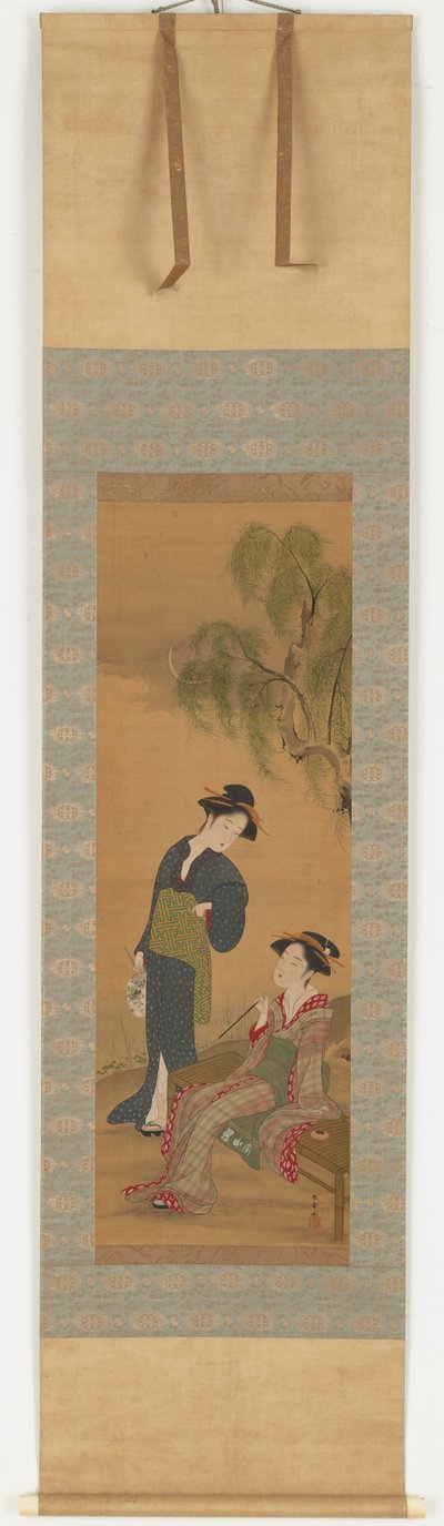 Duas mulheres sob um salgueiro, 1726-1792. de Shunsho