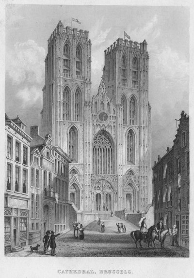 Catedral, Bruxelas, 1850 de Shury and Son