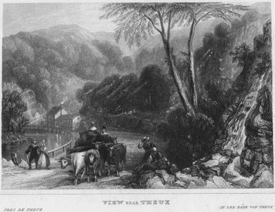 Vista perto de Theux, 1850 de Shury and Son