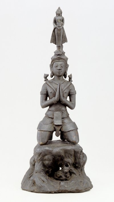 Siva Honra o Buda, cultura Lan Na (bronze) de Siamese School