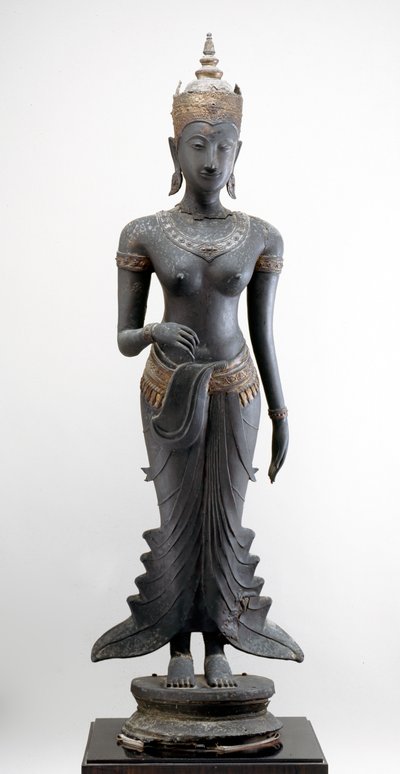 Standing Uma, estilo Sukhothai (bronze dourado) de Siamese School