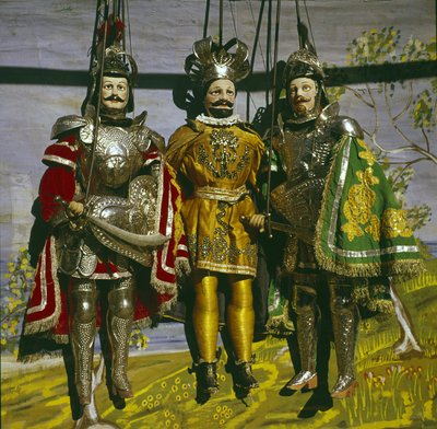 Os ç Pupi è ou bonecos sicilianos do século XIX. de Sicilian School