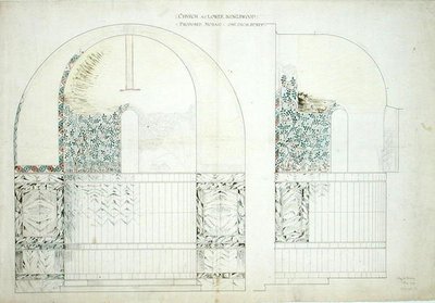 Design para Mosaico para A Igreja da Sabedoria de Deus em Lower Kingswood de Sidney Barnsley
