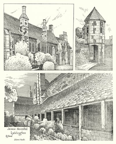 Jesus Hospital, Lyddington, Rutland (gravura) de Sidney Heath