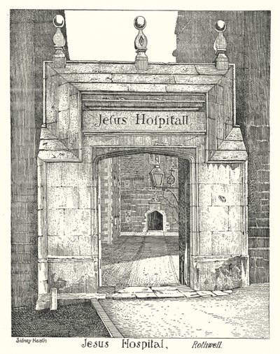 Jesus Hospital, Rothwell (gravura) de Sidney Heath
