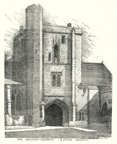The Beaufort Gateway, S Cross Hospital (gravura) de Sidney Heath