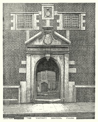 The Whitgift Hospital, Croydon (gravura) de Sidney Heath