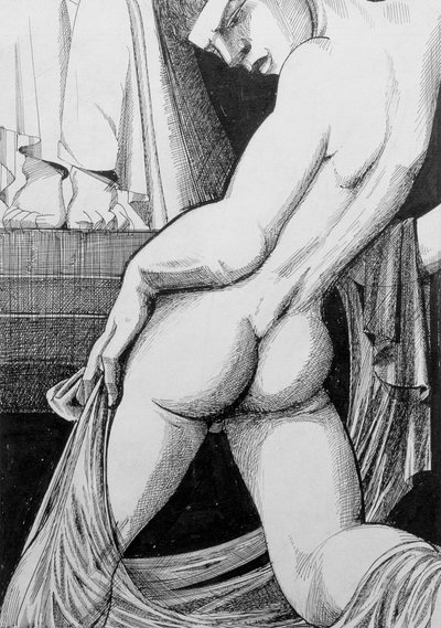 Ganimedes antes de Zeus, 1923 (ink & wc) de Sidney Hunt