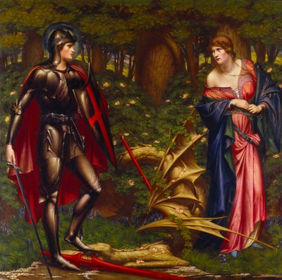 São Jorge e o Dragão (óleo sobre tela) de Sidney Meteyard