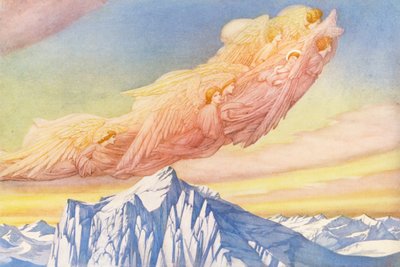 A Lenda Dourada: Santa Catarina (litografia a cores) de Sidney Meteyard