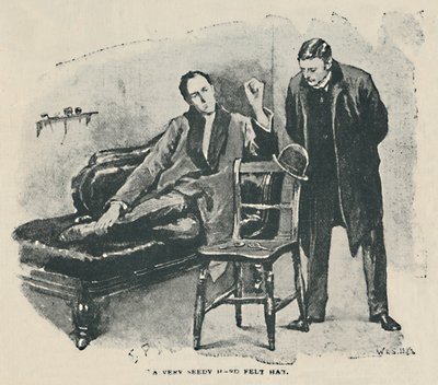 Um chapéu duro muito emplumado de feltro, 1892 de Sidney Paget