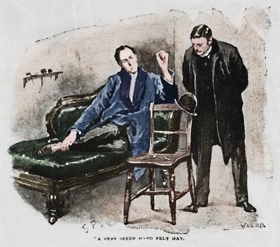 Um chapéu duro muito emplumado de feltro, 1892 de Sidney Paget