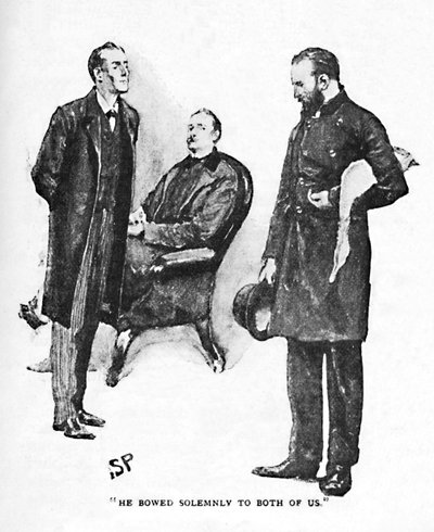 Ele fez uma reverência solene a nós dois, 1892 de Sidney Paget